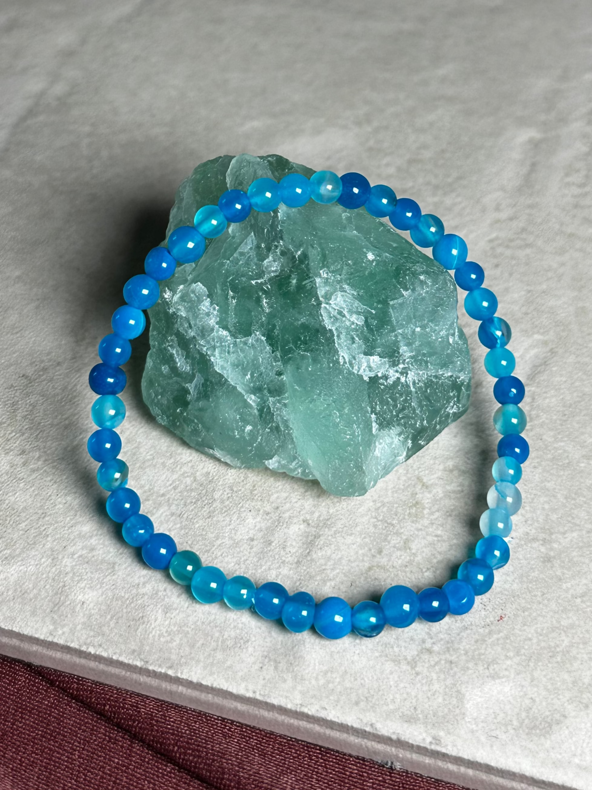 Blue Apatite 4mm Bracelet