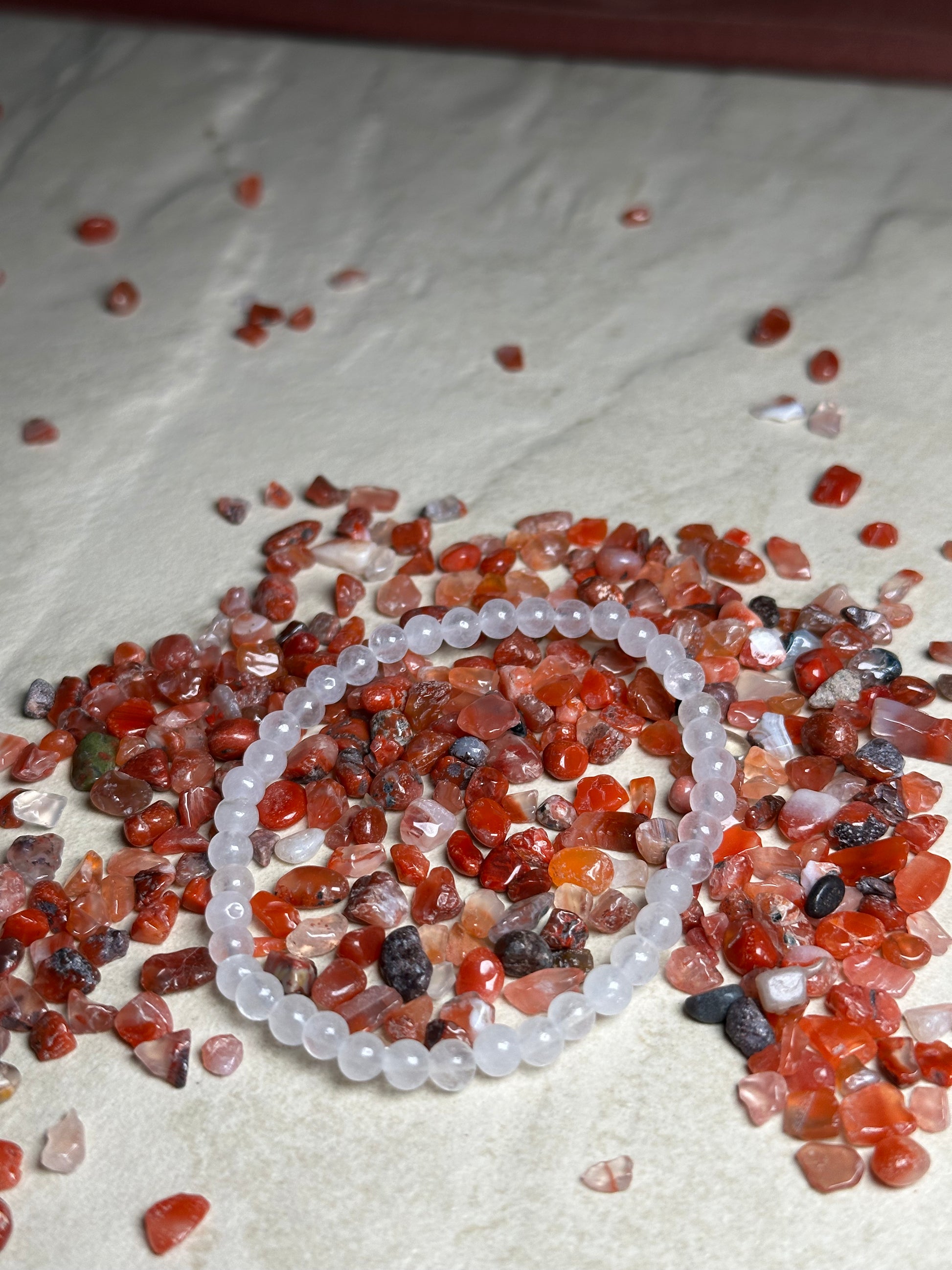 White Jade 4mm Bracelet