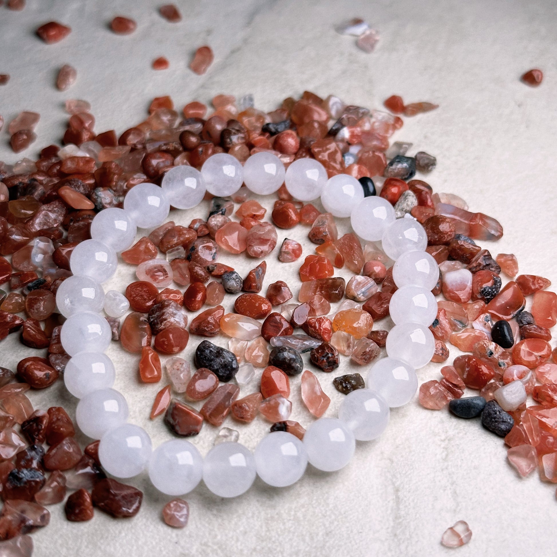 White Jade 8mm Bracelet