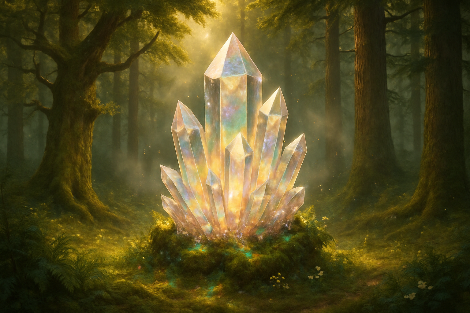 A Crystal in the wood